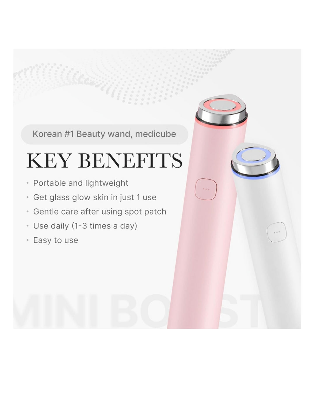 Medicube - AGE-R Booster Pro Mini - Mini Dispositivo Antienvejecimiento Multifuncional + Bolsa de regalo