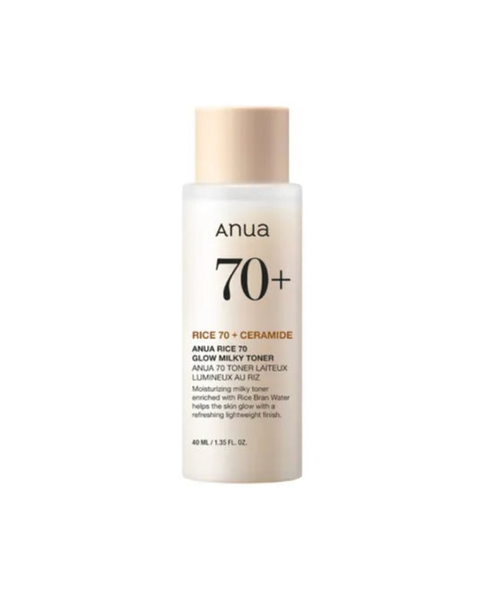 Anua - Tónico Facial con Arroz y Niacinamida Rice 70 Glow Milky Toner Mini 40 ML