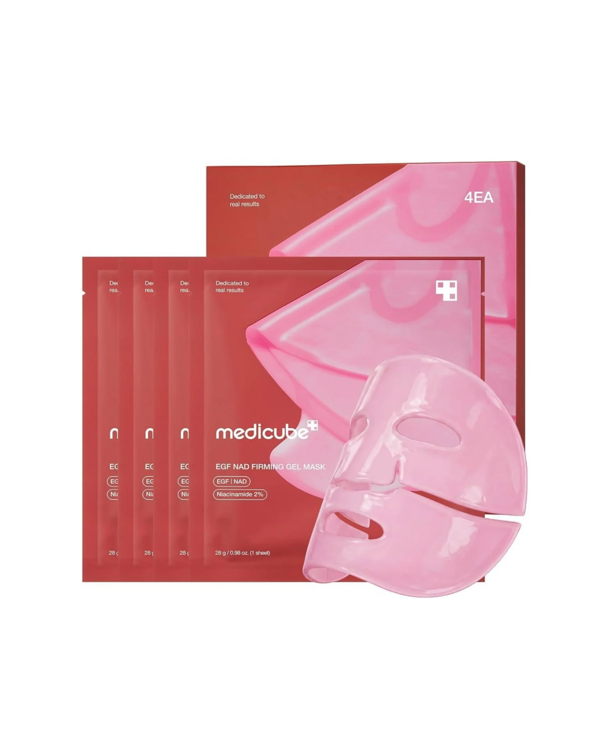 Medicube - Set de 4 Mascarillas EGF NAD Firming Gel y Niacinamide 2%